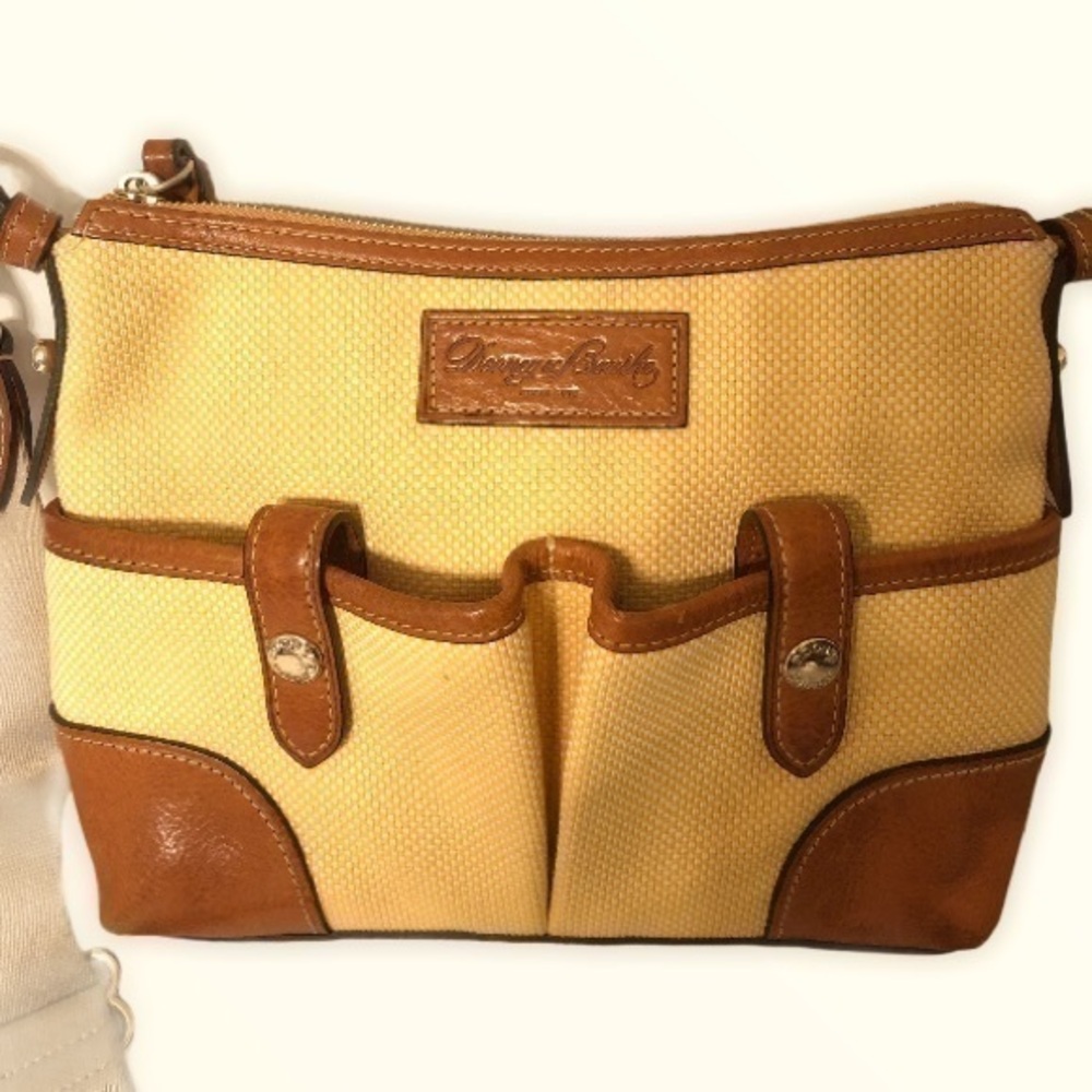 DOONEY & BOURKE yellow canvas brown leathe…